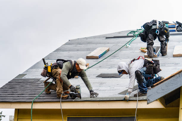 Professional Gutter Installation technician working in Taberg, NY